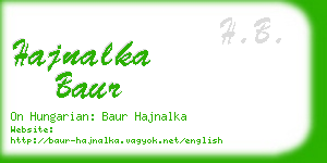 hajnalka baur business card